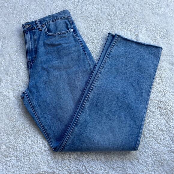 Madewell Womens Mid Rise The 90’s Straight Leg Jean Sz 28 Light Wash - Picture 1 of 9
